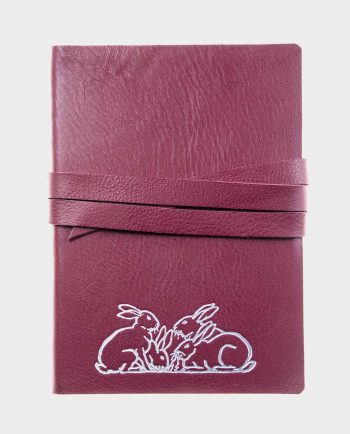 Taccuino in pelle bordeaux The Family Rabbit