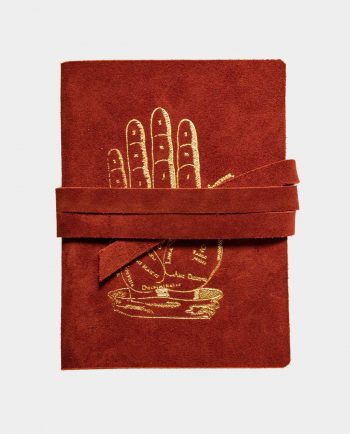 Taccuino in pelle rosso Fortune teller con fregio dorato