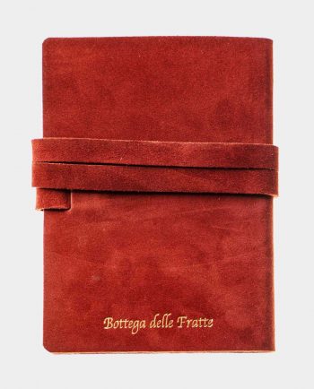 Taccuino in pelle rosso Fortune teller con fregio dorato