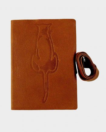 Taccuino in pelle cuoio Wild Cat con fregio ad impressione