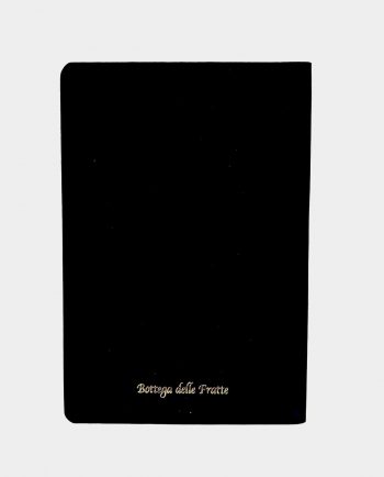 Taccuino in pelle nero Capricorno con fregio dorato small