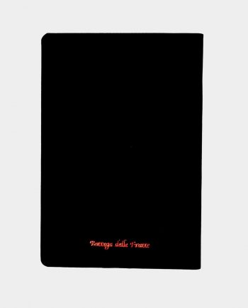 Taccuino in pelle nero Leone con fregio rosso small