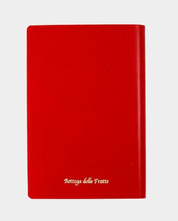 Taccuino in pelle rosso Ariete con fregio dorato small
