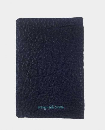 Taccuino in pelle blu Asia Africa con fregio azzurro