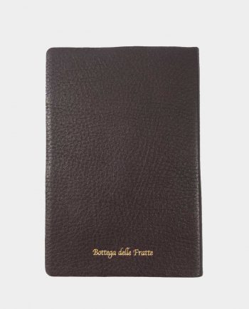 Taccuino in pelle marrone Asia Africa con fregio oro